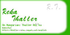 reka thaller business card